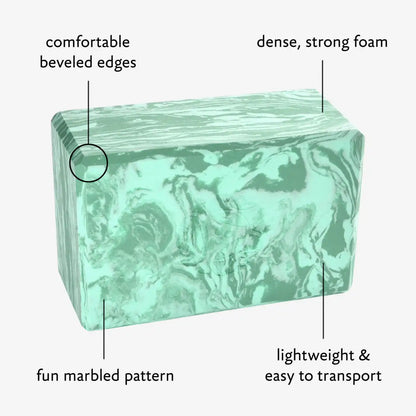 4 in. Marbled Foam Yoga Block