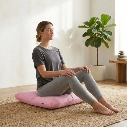 Zabuton Meditation Cushion - Pink Ribbon