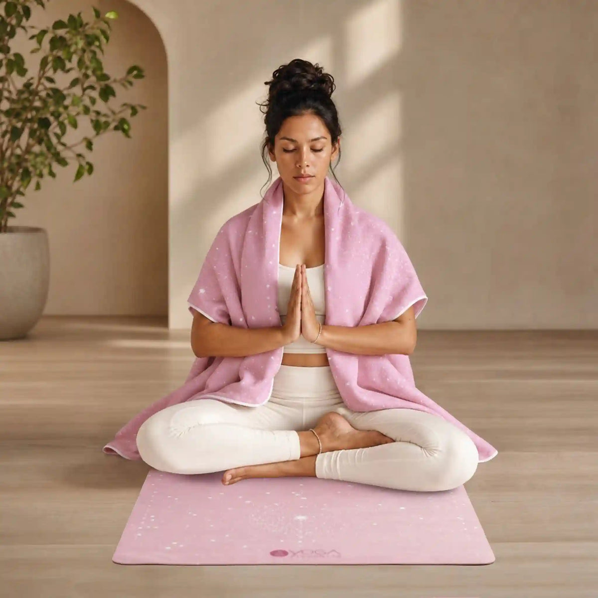 Yoga Mat Towel - Pink Ribbon