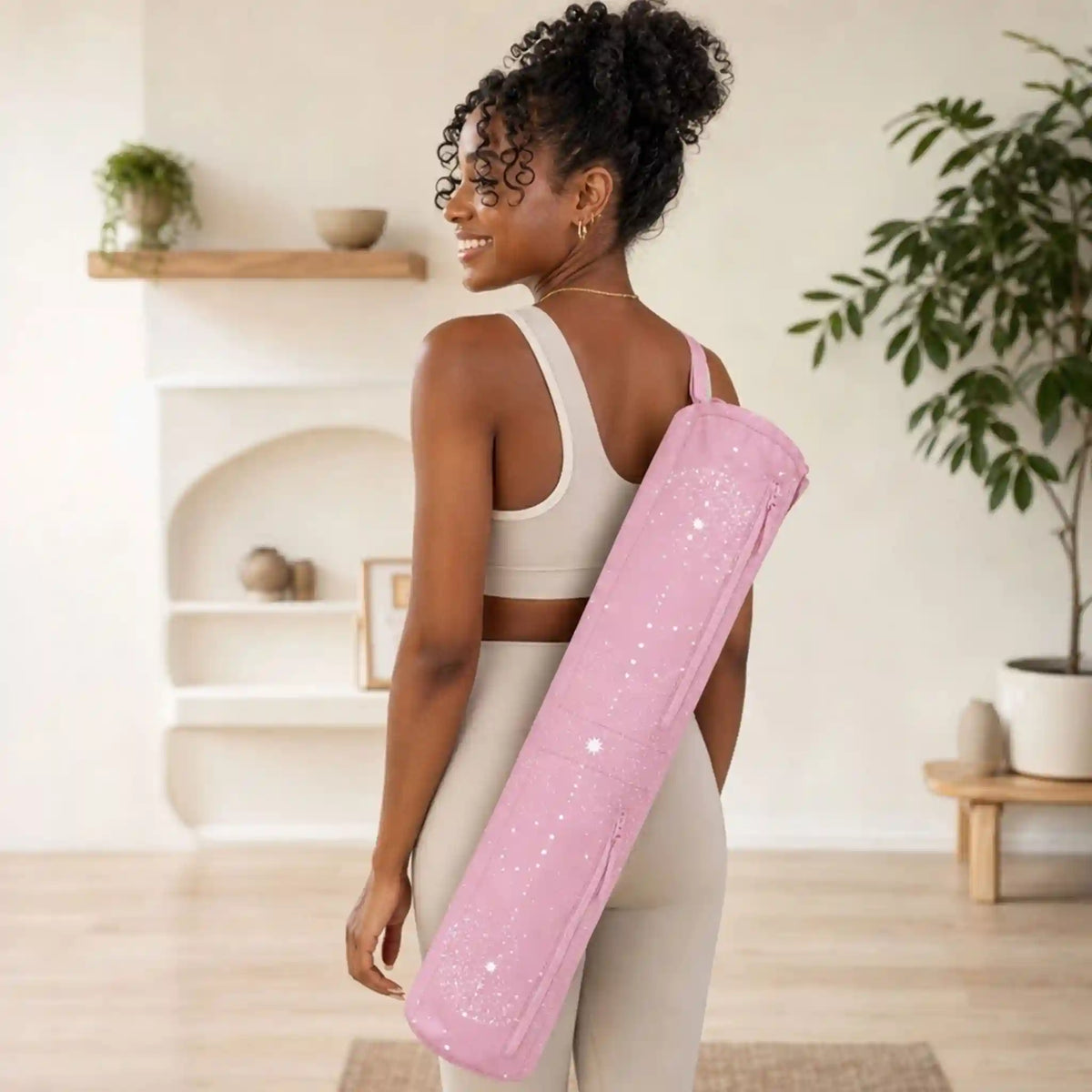 Yoga Mat Bag - Pink Ribbon