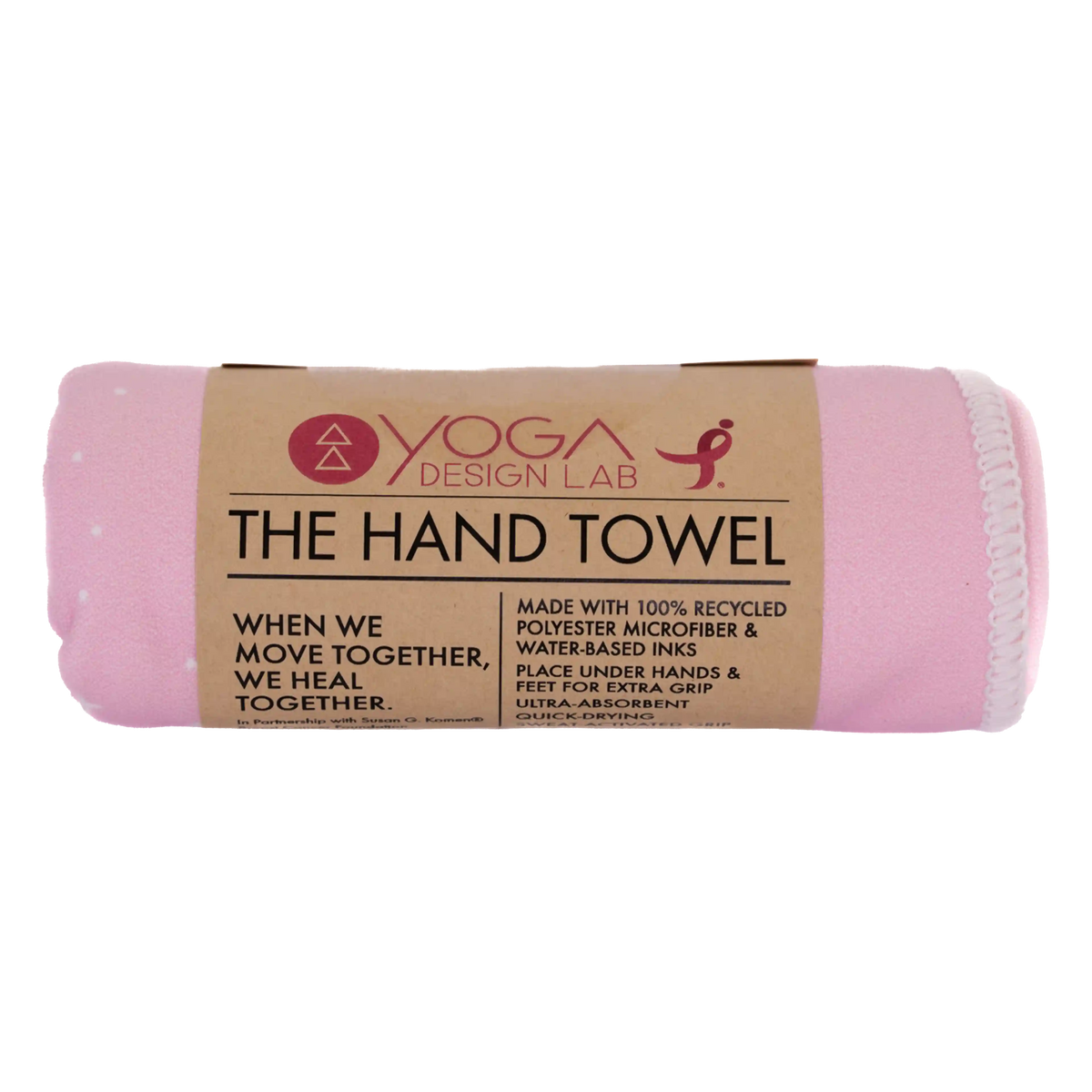 Yoga Hand Towel - Pink Ribbon