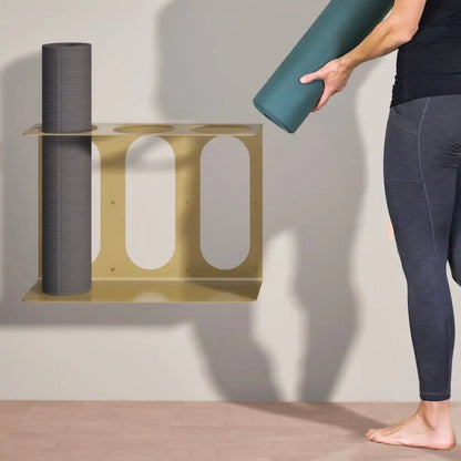 Yoga Mat Wall Bracket | Holds 3 Mats/Rollers