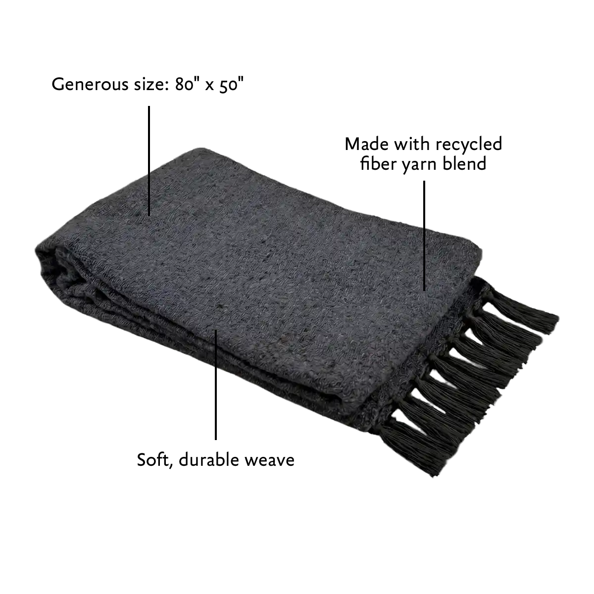 Solid Woven Yoga Blanket