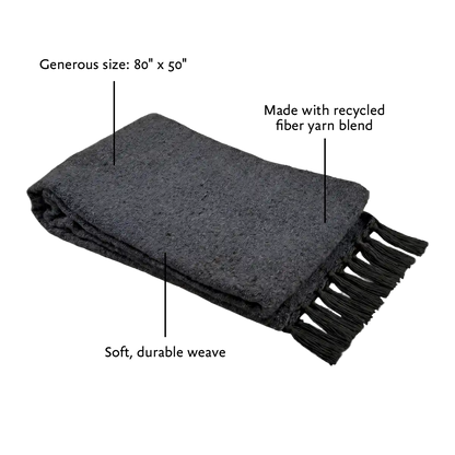 Solid Woven Yoga Blanket