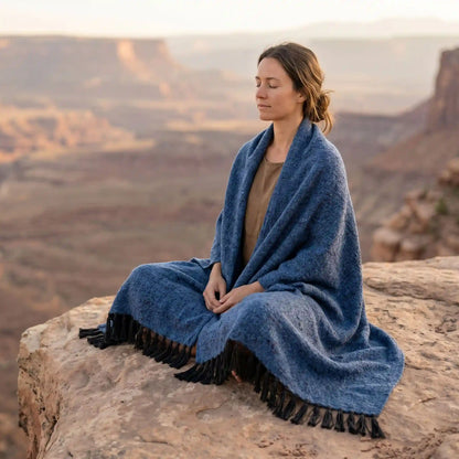 Solid Woven Yoga Blanket