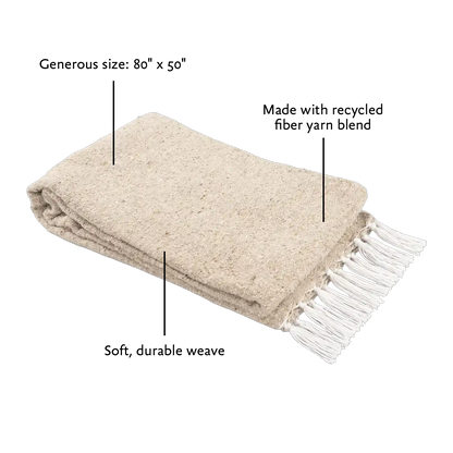 Solid Woven Yoga Blanket