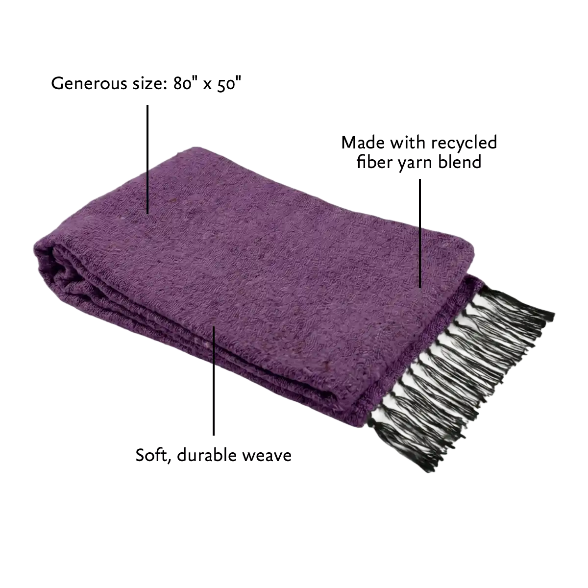 Solid Woven Yoga Blanket