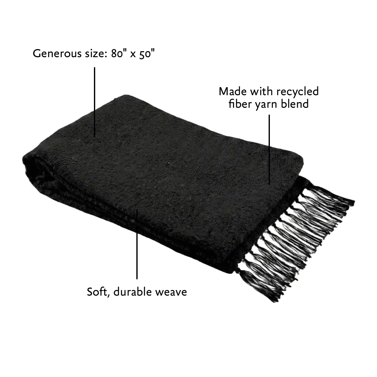 Solid Woven Yoga Blanket