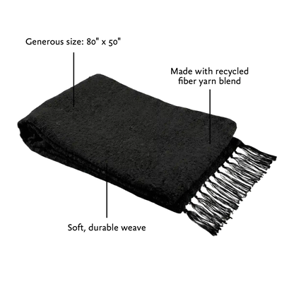 Solid Woven Yoga Blanket